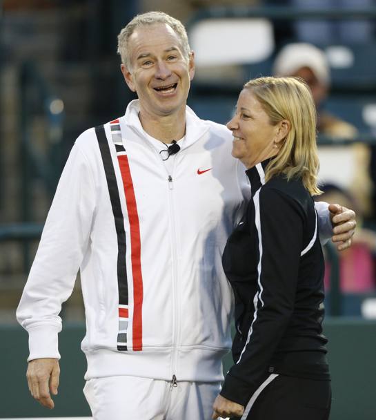Con una delle leggende del tennis, lo statunitense John McEnroe nel 2012 (Ap)